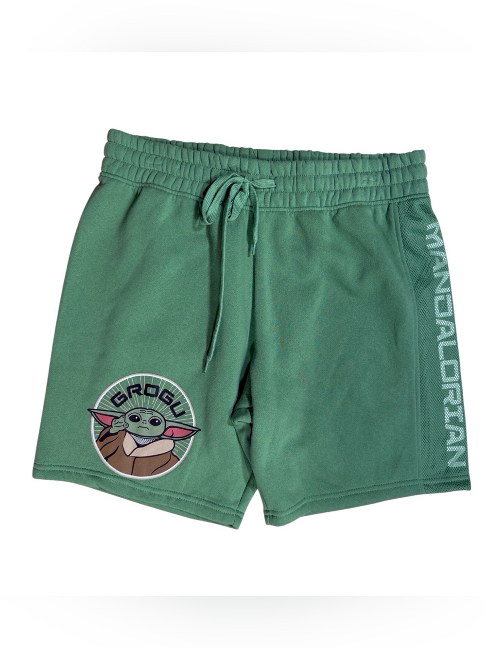 Mandelorian Grogu/Baby Yoda jogger fleece Shorts with Drawstring Waist men’s M